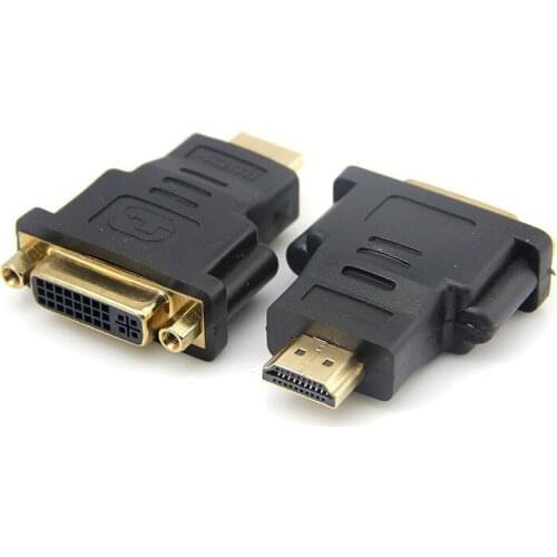 Pocktet Gold-plated HDMI Male to DVI Female 24+5 Pin Adapter Converter Connector for HDTV DVD player 100pcs/lot