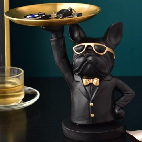 Bulldog Modern Room Affordable Luxury Living Room Decorations Creative Key Decoration Doorway Storage Hallway Tray home decor