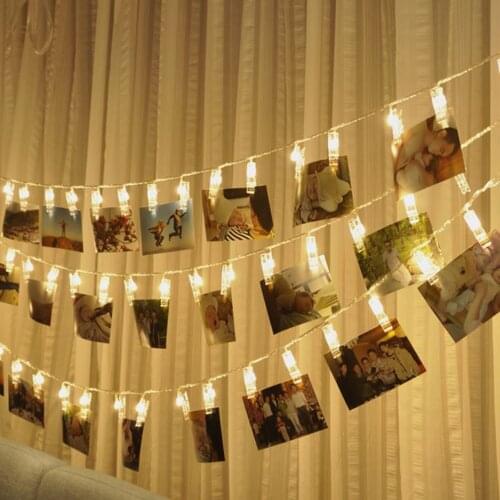Wedding Decoration Photo Clip Led String light Personalized Starry Photo Holder String Light Birthday Party Christmas Decor