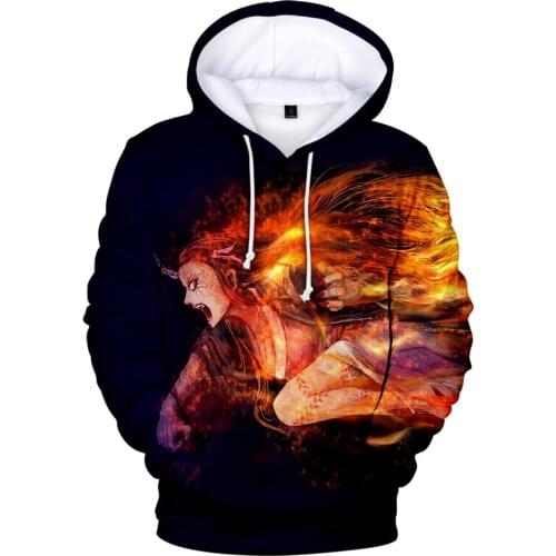 Streetwear 3D Printed anime Demon Slayer Hoodies Men/Women Sweatshirts Cartoon Harajuku Demon Slayer 3D hoodie Autumn Outwear