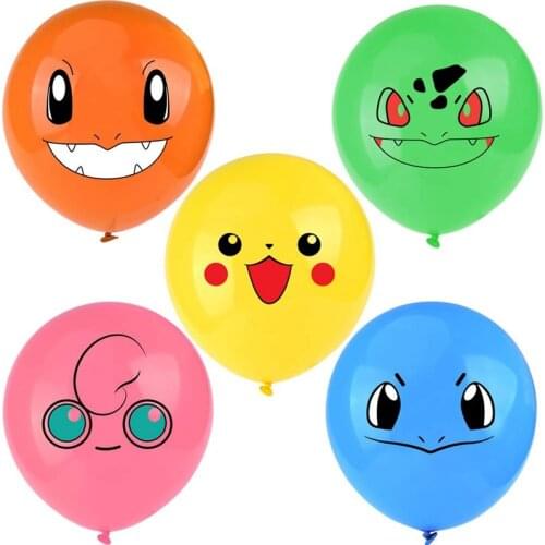 5pcs 10pcs 20pcs 12inch Pokemon Pikachu Balloons Cartoon Theme Party Decoration Balloons Baby Children Birthday Pocket Anime