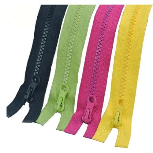 XUNZHE 2pcs Multi-color 60cm Zippers 5# Open End Resin Zipper For Sewing Garments Long Coat Down Jacket, DIY Sewing