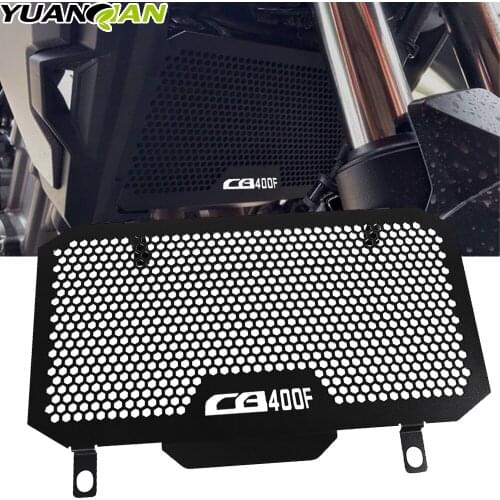 Black Motorcycle CNC Radiator Guard Protector Grille Grill Cover Protection For Honda CB400F CB400X CB500F CB500X CB 400 500 X F