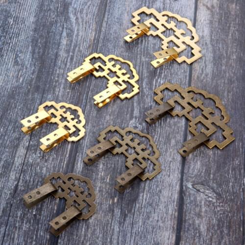 2Pcs Antique Bronze/Brass Decorative Frame Hanging Picture Oil Painting Mirror Frame Hooks Hanger with Screws Furniture Hardware