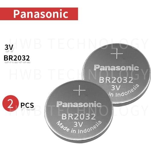 2pcs New Original Battery For Panasonic 3V BR2032 Battery BR 2032 High temperature Button Coin Cell Batteries