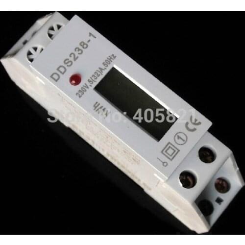 5(32) 230V 50HZ LCD Single phase Din rail KWH Watt-hour meter, Din rail Meter,Din rail electric energy meter