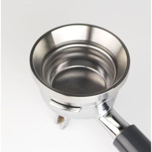 51/53mm/58mm Coffee Machine Connecting Stainless Steel Handle Grinder Flying Powder Ring Bean Dispenser
