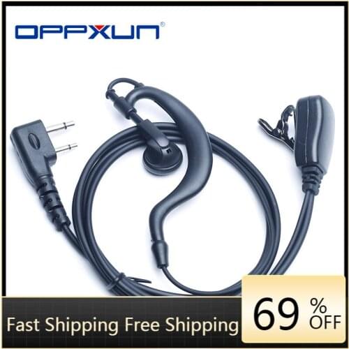 Fast Shipping 2Pin Headphones Walkie Talkie for ICOM V8 V85 V80 V82 Two Way Radios 2021 Hot Sale Dropshipping