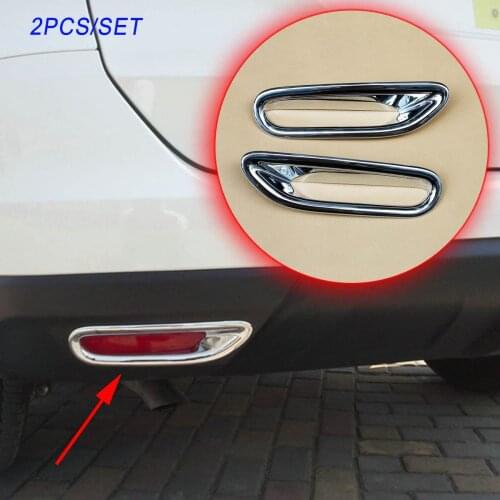 Chrome Rear Fog Light Lamp Cover Fit For Nissan Rogue X-Trail T32 2014 2015 2016 Foglight Accessories