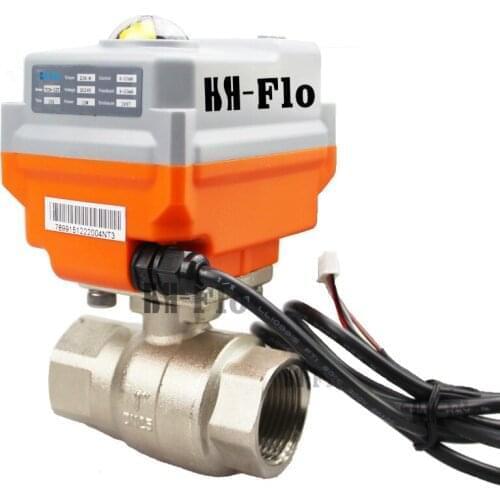 HSH-Flo 2 Way 1" DN25 Quick Action 1Sec.Open/Closed Brass Motorized Electrical Control Proportional Integral Valve