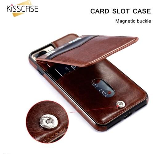 KISSCASE Vertical Flip Card Holder Leather Case For iPhone 6s Cover For iPhone 7 Wallet Case 8 XR 11 12 Mini PRO MAX 2020 New