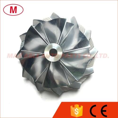 GT15-25 49.62/61.98mm 6+6 blades Forward Turbo Billet Compressor wheel/Aluminum 2618/Milling compressor wheel for turbocharger