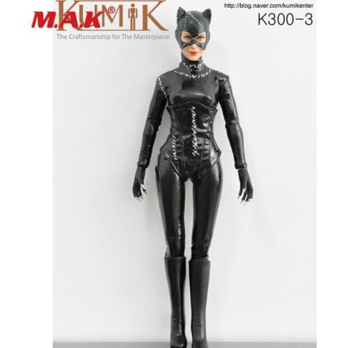 KUMIK 1/6 K300-3 Catwo Figure Toy 12'' Black Suit Head Body Collection Doll Toys Gift Full Set Figure
