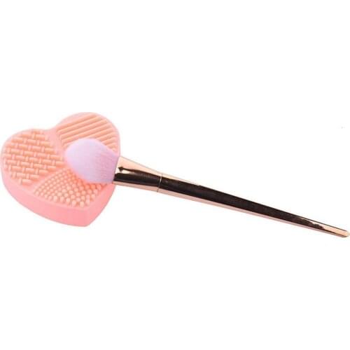 Love Heart Wash Cosmetic Brushes Cleaner Silicone Makeup Tool Cleaning Foundation Makeup Brush Scrubber Board Cleaner Pad