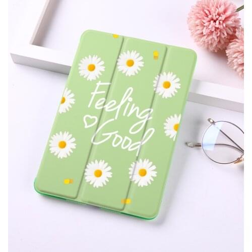 Cute Daisy Cactus Magnet Flip Cover For Apple iPad 2018 9.7" Case For iPad Air 2 Mini2 PU Leather Tablet Folding Folio Case