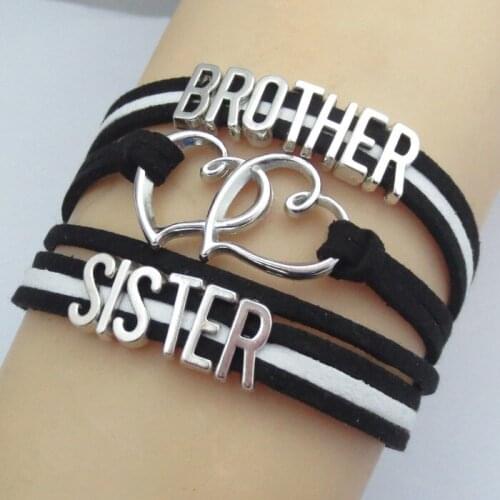 Love Brother And Sister Bracelets charm Sister Gift Fashion Women Men Young Girls Gifts