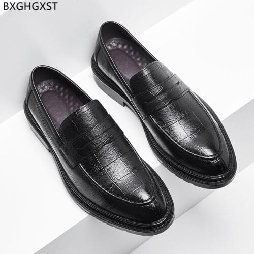 Penny Loafers Men Office Shoes Formal Luxury Dress Shoes Mens Fashion Black Elegant Shoes for Men 2021 Chaussure Homme Zapatos