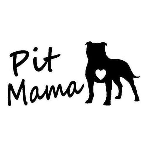 7"*3" Wide Pit Bull Mama Dog Breed Decal Sticker