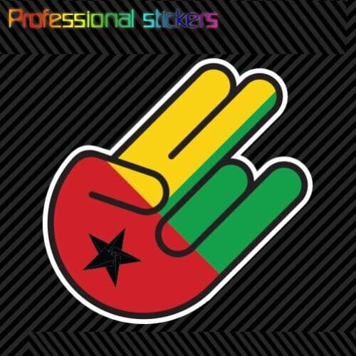 Guinea-Bissau Shocker Sticker Die Cut Decal Self Adhesive Vinyl GNB GW Stickers for Motos, Cars, Laptops, Phone