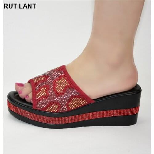 New Arrival African Women Shoes with Rhinestone Summer High Heels Sexy Pumps Elegant Women Pumps African Woman Wedding Shoes