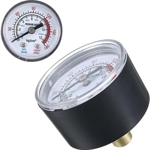 New 0-180PSI 0-12Bar 1/8" Male Thread Air Compressor Hydraulic Fluid Pressure Gauge For Air Compressor Iron Pressure Measurer