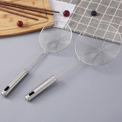 Colander Spoon Mesh Strainer Skimmer Ladle Stainless Steel Long Handle Kitchen Frying Cooking Steaming