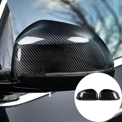 Real Carbon Fiber Rear View Mirror Cover Cap For BMW F25 F26 F15 F16 X3 X4 X5 X6 2014-2017 Car Side Door Rearview Casing