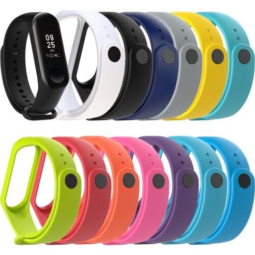 In Stocks Silicone Strap For Xiaomi MiBand 3 Sport Smart Wristband Bracelet Adjustable Watchband for Mi Band 3 Smart Watch Belt