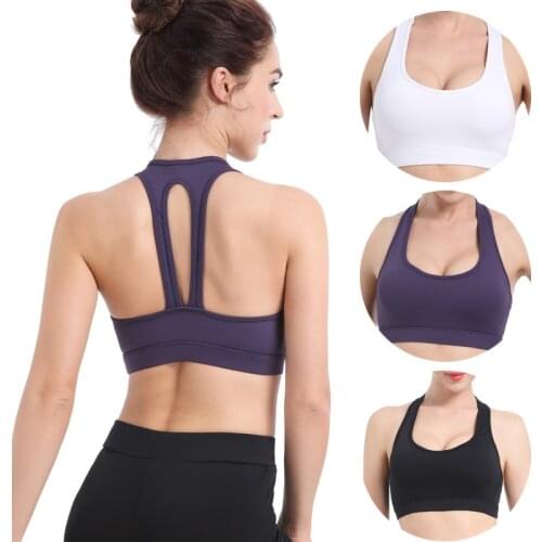 Fitness Breathable Sport yoga bra shock proof Push Up Bra Crop Top with pad Women running Sport quick dry tops