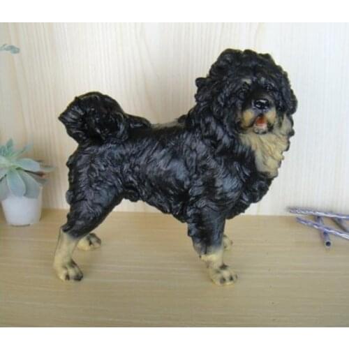 NORDIC STYLE SIMULATION ANIMAL CHOW CHOW STATUE CUTE PUPPY STATUE CREATIVE RESIN HOME DECORATION ACCESSORIES A863