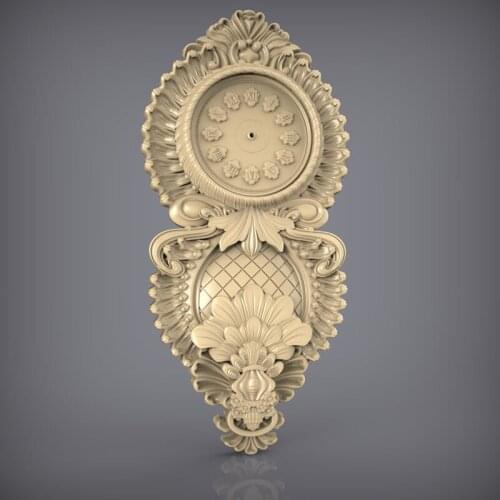 STL Model Relief for CNC Router 3D Printer Artcam Aspire Clock _61
