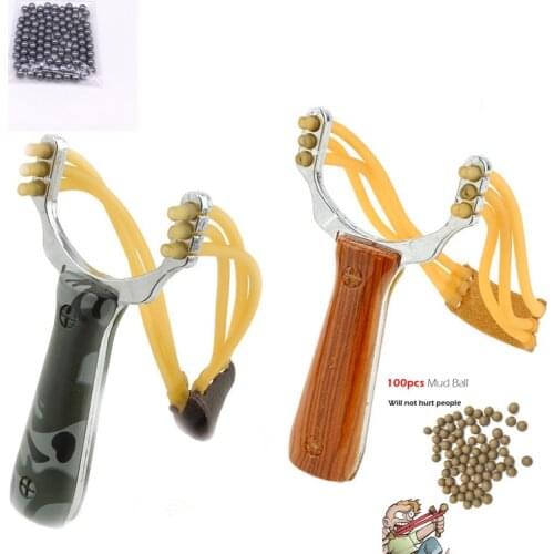 Slingshot Aluminium Catapult Marble Hunting Camouflage Bows Hunt Catapult Rubber Band Outdoor Games Toys Sling Shot Sports Games