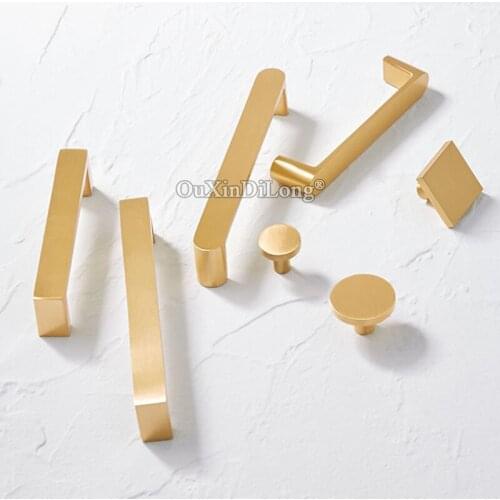Top Quality 10PCS European Solid Brass Cabinet Door Handles Cupboard Wardrobe Drawer Kitchen Wine TV Cabinet Pulls Handles&Knobs