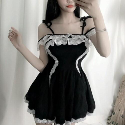 2019 Women Sexy Dresses Lace Lotus Shrink Waist Sling Sleeveless Bodycon Dress Party Prom Short Mini Dress