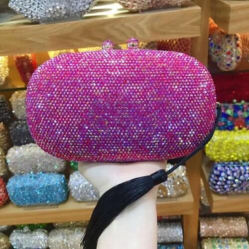 Women Black Gold Silver Evening Clutch Bag Diamond Clutch Female Crystal Day Clutch Wedding Purse Party Banquet Clutches wallet