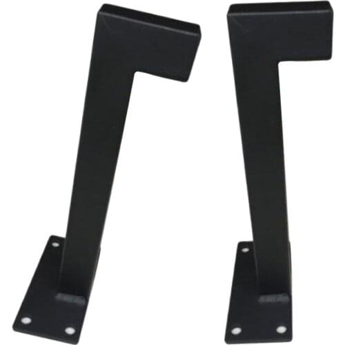 1 Pair Heavy Duty Rustic Metal Black Floating Shelf Bracket for Home Office