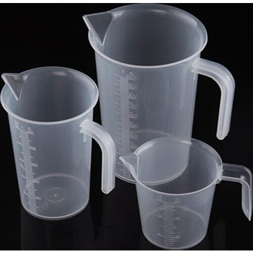 1Pc Measuring Cup100/250ml PP Plastic Cone Kitchen Measuring Cup Round Digital Thick Handle Kichen Tool For Cooking