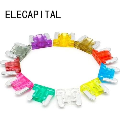 110pc/bag low profile Mini Auto fuse Kit Boat Blade Fuse Kit Car fuse kit 2A 3A 5A 7.5A 10A 15A 20A 25A 30A 35A 40A each of 10pc