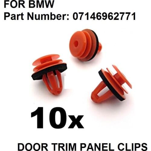 10x FOR BMW Front & Rear Door Card Panel Trim Clips, 3-Series E90, E91, E92, E93 , oe#07146962771