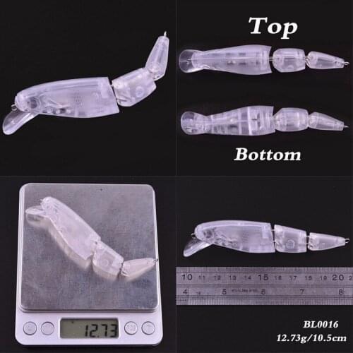 20PCS Blank Nude Baits Crankbait Minnow vib Bait Unpainted Lure Bodies Fishing Bait