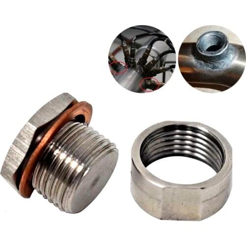 304 Stainless Steel O2 Oxygen Sensor Plug M18 X 1.5 Thread Replacement Parts Fit For American European Japanese Cars Trucks