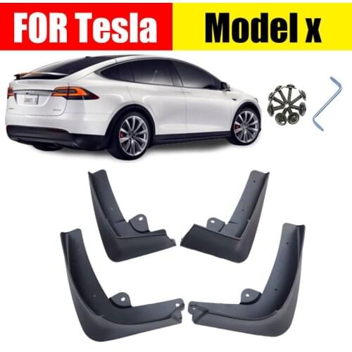For Tesla Modelx Mudguard fenders Guard mudflap splash Mudguards Fender Mud flaps car accessories Front Rear 4 pcs