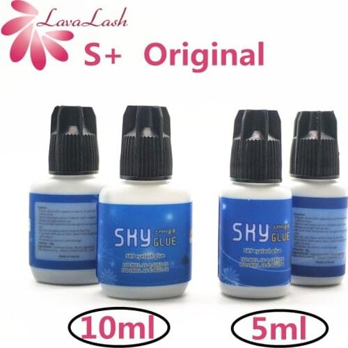 5ml/10ml Free Shipping 10 bottles1-2s dry time Korea Original S+ Sky Glue for Eyelash Extensions False eyelash glue Makeup Tools
