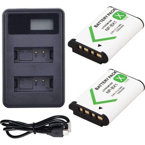 Battery +Charger for Sony HDR-AS50, HDR-AS100V, HDR-AS200V, HDR-AS300, FDR-X1000V, FDR-X3000 POV Action Cam Digital Video Camera