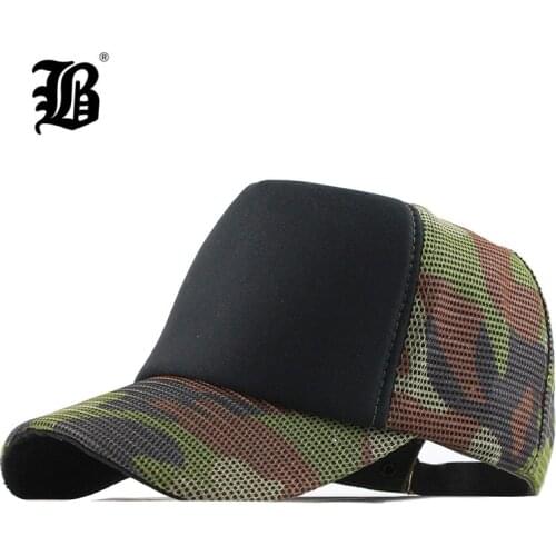 [FLB] Camo Mesh Baseball Cap Men Camouflage Bone Masculino Summer Hat Men Army Cap Trucker Snapback Hip Hop Dad Hat F154