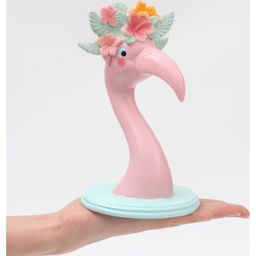 Decorative Pink Flamingo Eyeglasses Glasses Spectacle Holder Stand Spectacle Sunglasses Glasses Resin Holder Display Stand