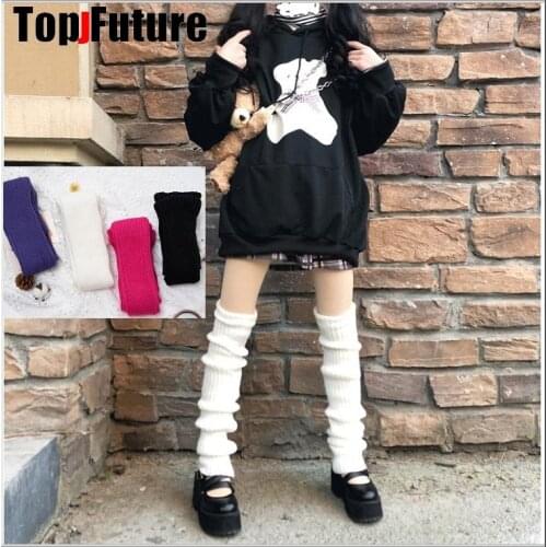 70CM OVER KNEE Japanese JK uniform leg warmers Korean Lolita girls' ins LONG socks girls pile up socks Foot warming cover