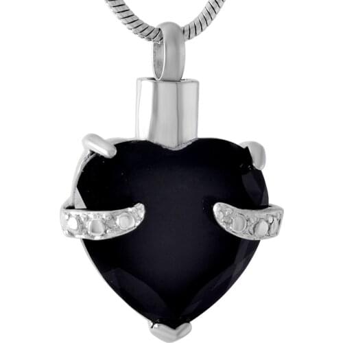 Hot 12 Colors Heart Crystal Cremation URN Necklace for Ashes Jewelry Memorial Keepsake Pendant Locket