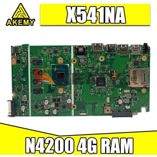 Akemy For ASUS VivoBook Max X541NA-PD1003Y laptop motherboard X541NA mainboard X541N motherboard test 100% OK 2GB RAM N3060 CPU