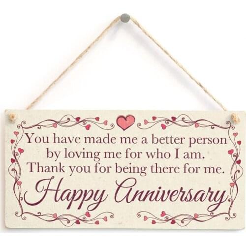 Meijiafei Thank you for being there for me. Happy Anniversary - Anniversary Gift For Husband, Wife, Partner, Boyfriend 10" x 5"